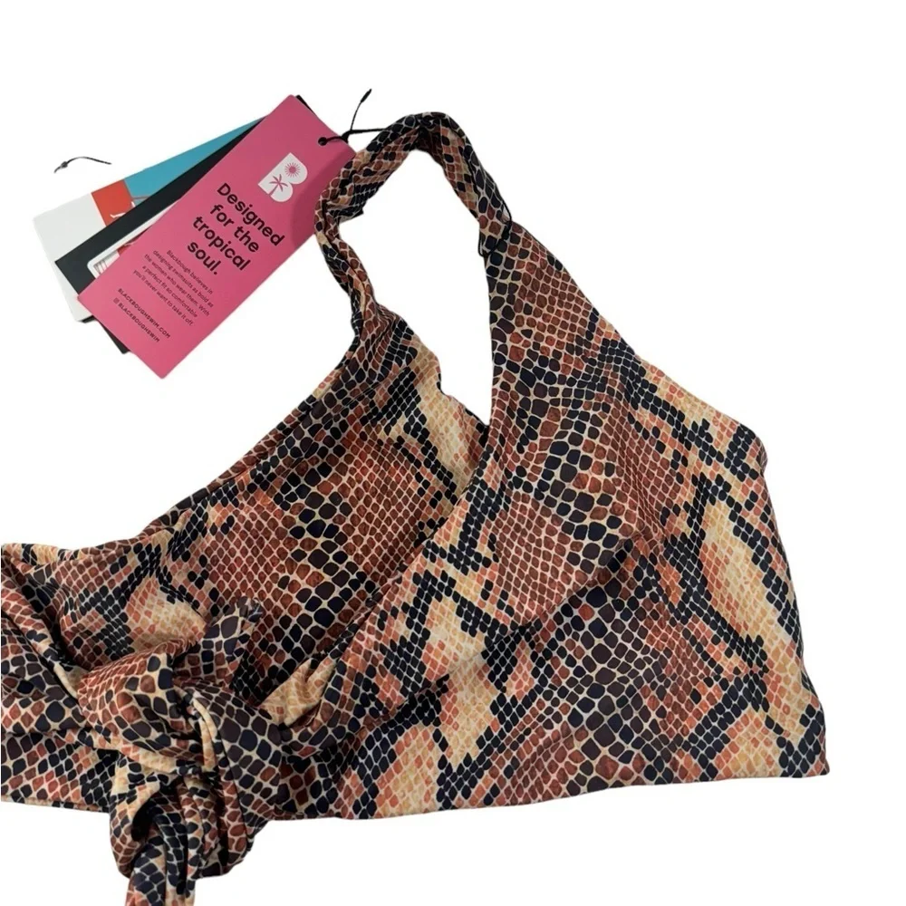 Blackbough Swim Snake print bikini top size XL NWT